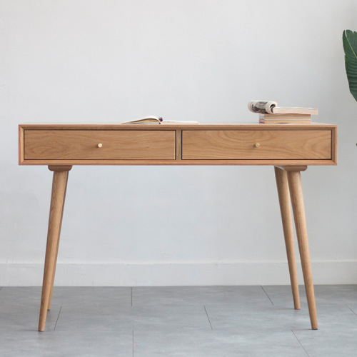 Nordic solid wood desk ins simple modern computer desk creative writing desk Japanese solid wood desk with drawers