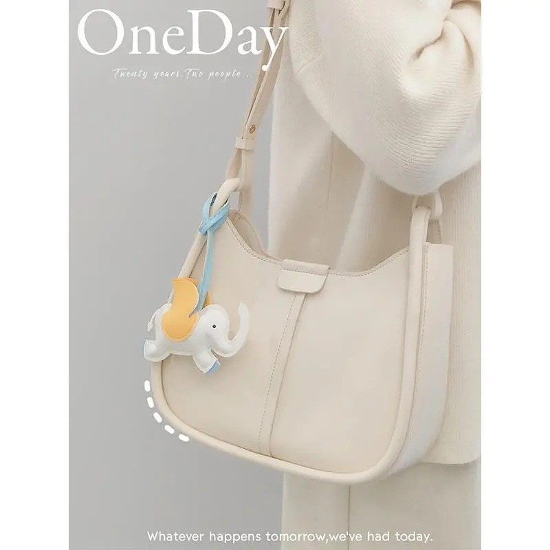 High-end textured armpit bag for women summer new fashion niche saddle bag retro versatile shoulder crossbody bag