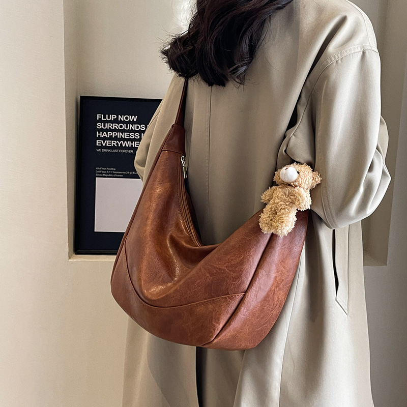 High-end foreign-style dumpling bag for women 2024 new Korean version large-capacity tote bag casual and versatile single shoulder crossbody bag