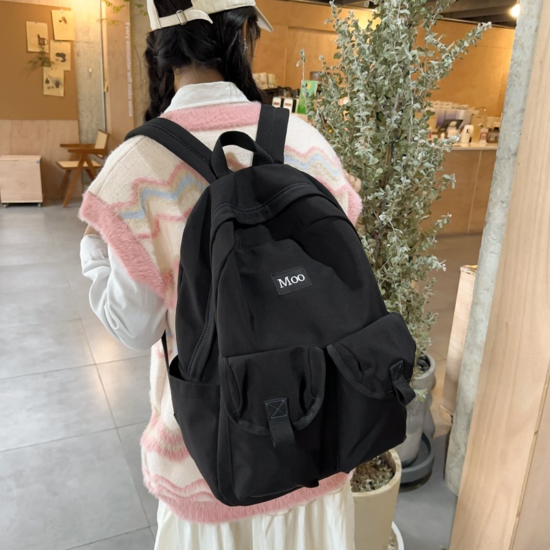Korean style large capacity ins simple casual backpack for men and women new student school bag daily versatile backpack