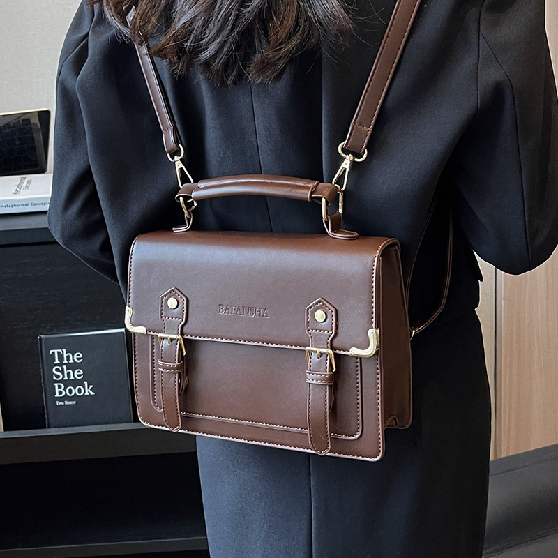 Japanese retro small bag new fashion backpack high-end school bag female versatile handbag backpack