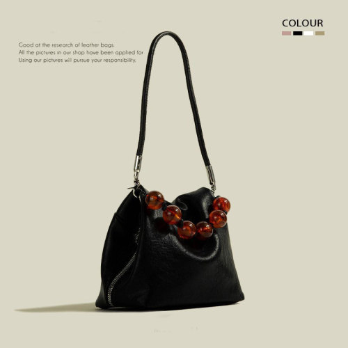 This year's popular cloud pleated bags for women 2024 new fashion spring and summer Chinese style beaded armpit shoulder bag for women