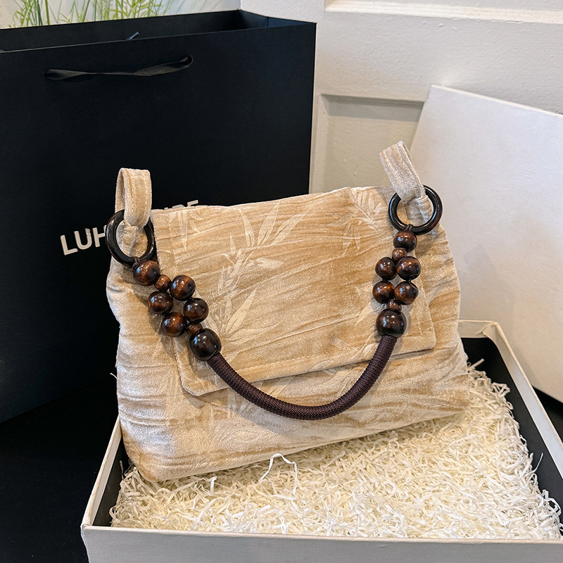 National style new Chinese style large-capacity bag for women 2024 new summer single shoulder underarm bag relaxed commuting tote bag
