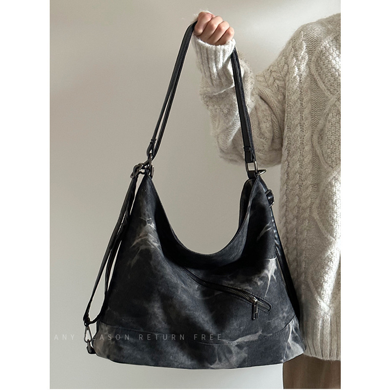 Bags for Women New Autumn and Winter Large Capacity Retro Print Backpack Fashion Trendy Shoulder Commuting Tote Bag