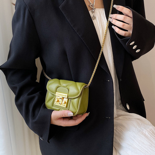 Mini rhombus cross-body bag Korean style simple personality pig nose small bag high-end women's lipstick bag