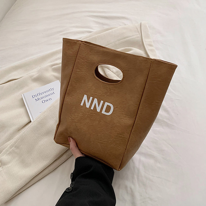 Large-capacity bag women's new versatile simple handbag personality niche letter simple women's handbag