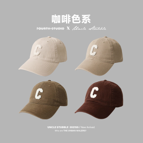 Good version of the hat, same style for men and women, Korean style C-shaped versatile soft-top baseball cap, couple peaked hat, trendy