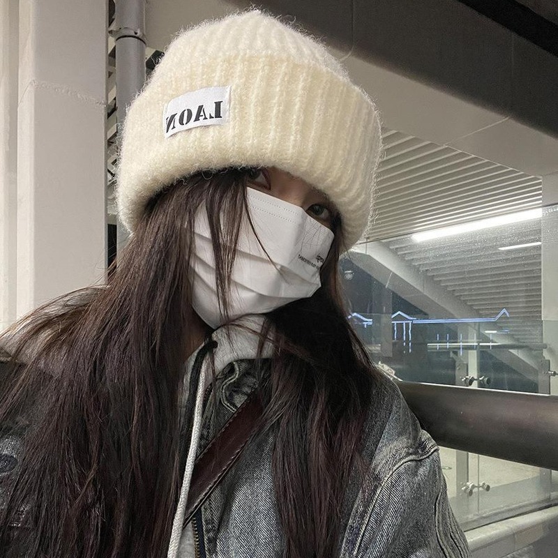 Autumn and winter early eight people enter large version of Korean style warm ear protection woolen hat for women including wool knitted hat Baotou hat trendy