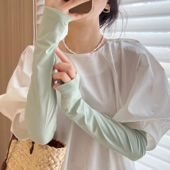 Summer men's and women's ice sleeve sun protection sleeves, anti-UV, cool and thin, extended ice silk sleeves, driving arm protection sleeves