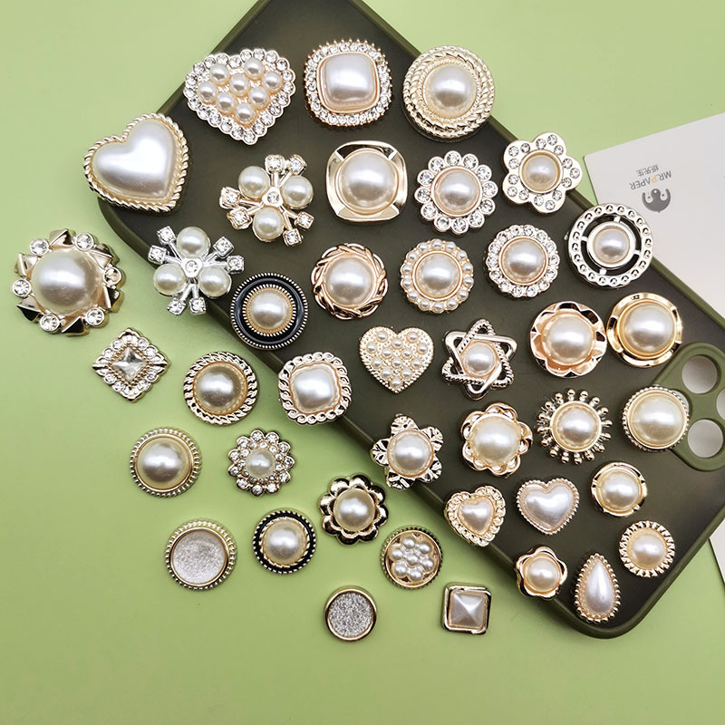 Korean version of the same Internet celebrity diy small fragrance cat eye pearl resin patch hairpin earrings mobile phone case jewelry accessories