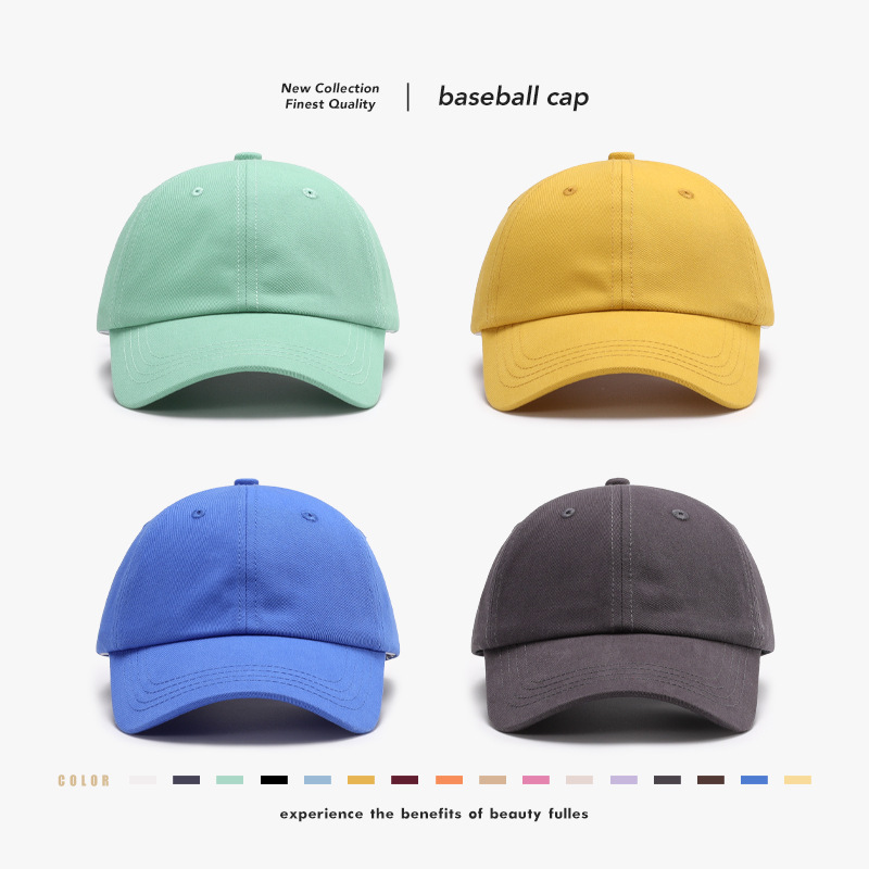 Spring and summer outdoor bare board black men's and women's unisex soft top baseball cap fashionable breathable cross-border European and American baseball cap