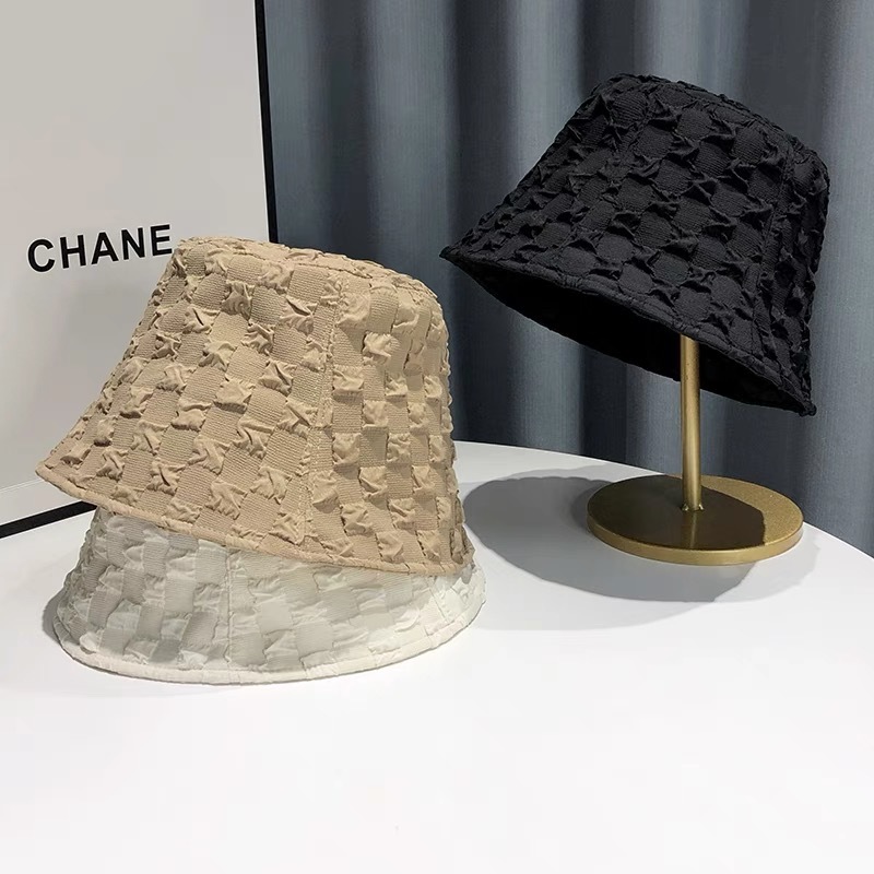 Design sense bubble niche hat women's plain fisherman hat spring and summer new sunshade sun hat bucket basin hat