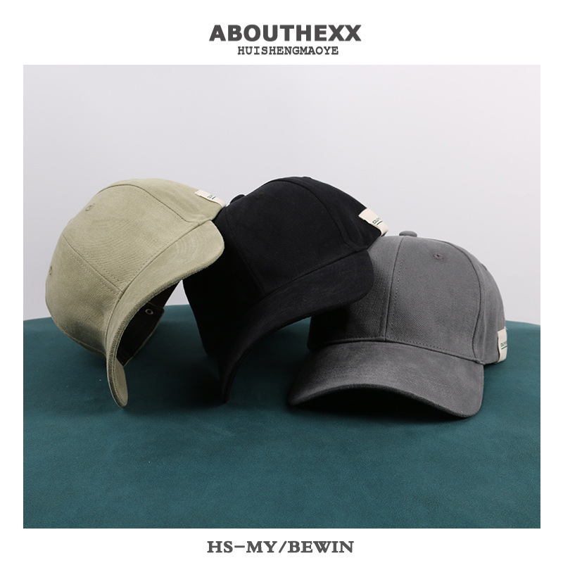Hat Women's Spring and Autumn Korean Version Versatile Baseball Cap Sports and Leisure Washed Cotton Peaked Cap Male Student Sun Hat Trendy