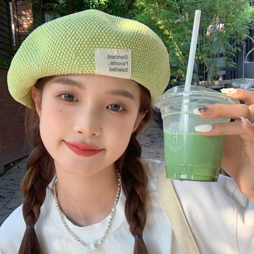 Summer beret women's new style face-showing, thin, versatile, big head circumference painter's hat