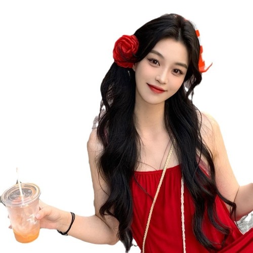 Three-dimensional rose flower large clip flower headdress new back of the head shark clip hairpin plate hair flower hair accessory for women