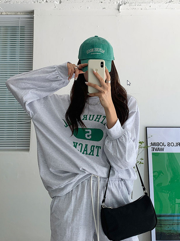 Spring and summer washed hat for women Korean INS retro old peaked cap showing face small soft top letter embroidered baseball cap