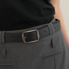 Belt women's new summer decorative jeans student brown versatile wide belt design Korean style trend