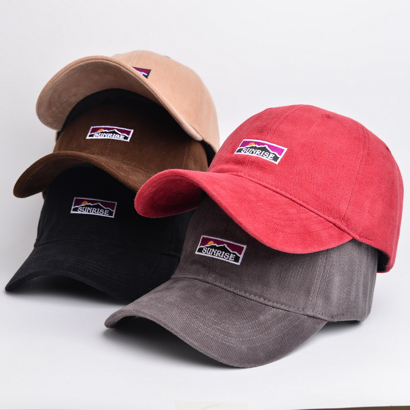 sunrise hat Japanese style summer and autumn letters Korean version sunrise mountains baseball cap versatile sun protection peaked cap