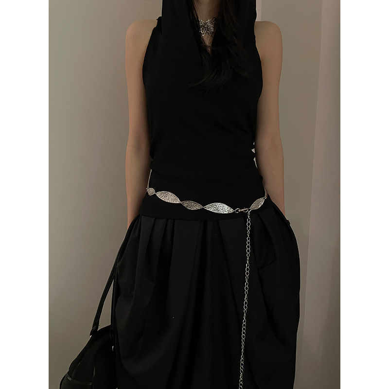 Bohemian metal butterfly ethnic style retro waist chain women's accessories dress high-end y2k thin belt