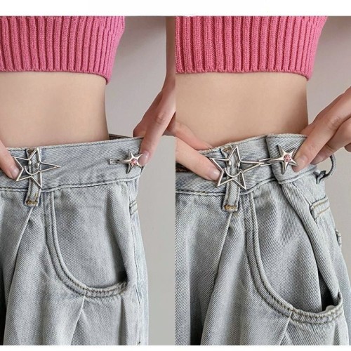 Exquisite no-punch, no-mark, waist-controlling pin for jeans, dress pants, waist size adjustment button