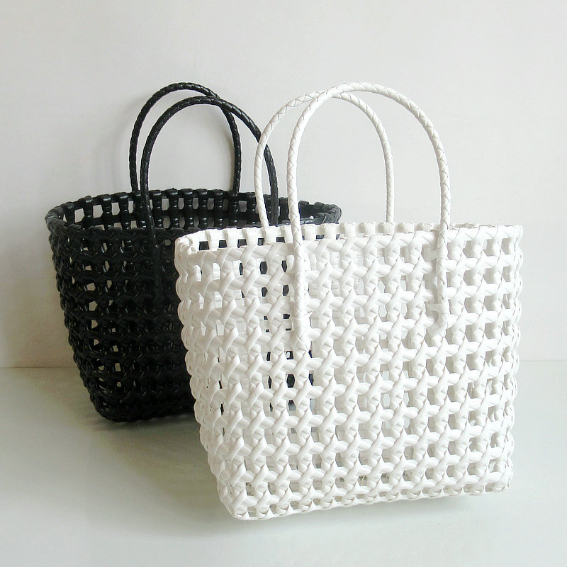 New hollow woven hand basket vegetable basket bag hand woven bag beach bag popular hand bag