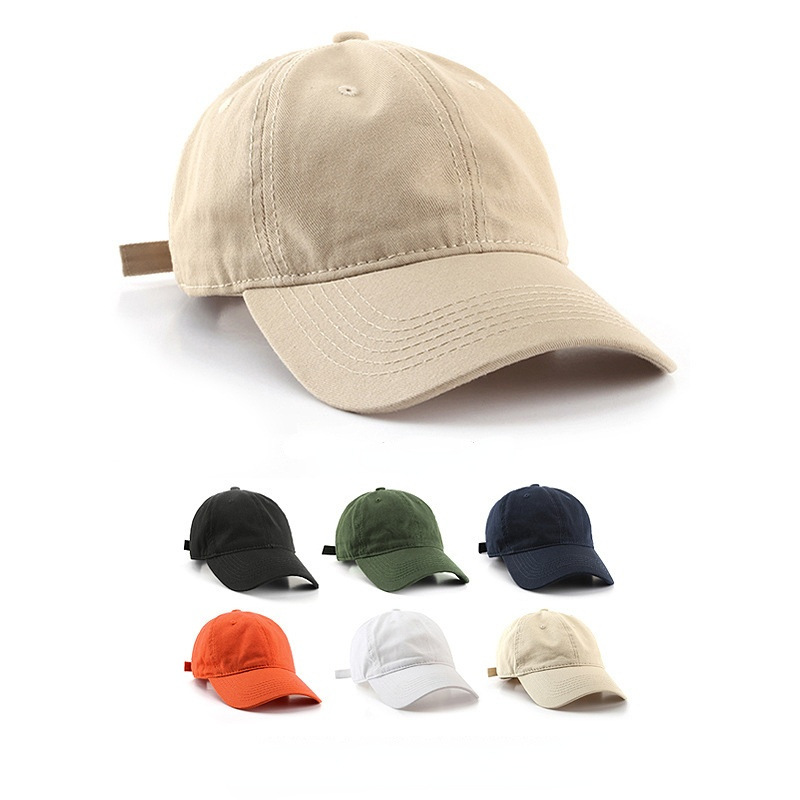 Solid color hat Japanese spring and summer men's and women's soft top light plate baseball cap bare body pure black sun hat