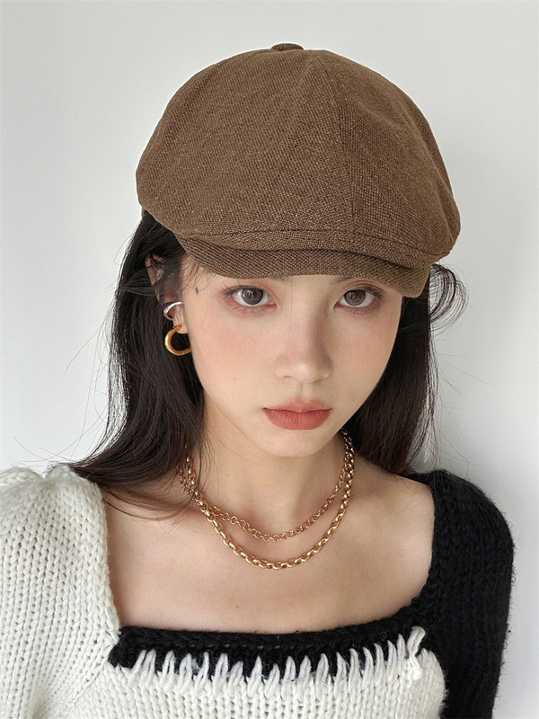 [Maillard Outfit] Japanese cotton and linen brown retro progressive hat blogger’s same style adjustable dad hat for men