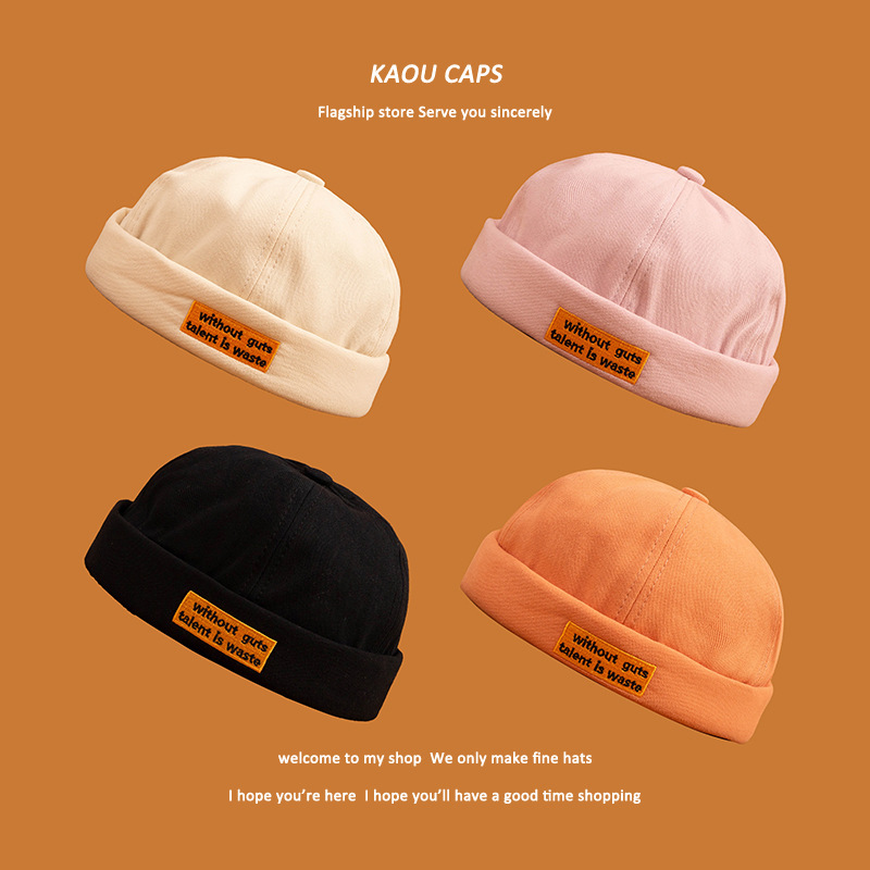 Spring and Autumn Korean version of yuppie beanie cap for women Japanese retro fashion couple student hip-hop street landlord hat for men