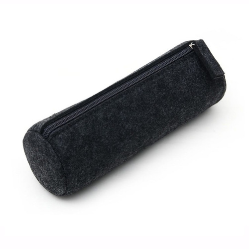 Felt cylindrical pencil bag for students, stationery bag, large capacity creative portable felt pencil bag manufacturer wholesale