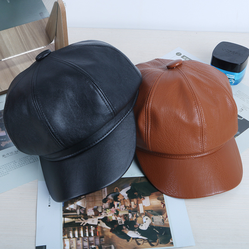 Temperament Korean octagonal pumpkin hat literary style painter hat casual Japanese hat autumn new peaked cap octagonal hat