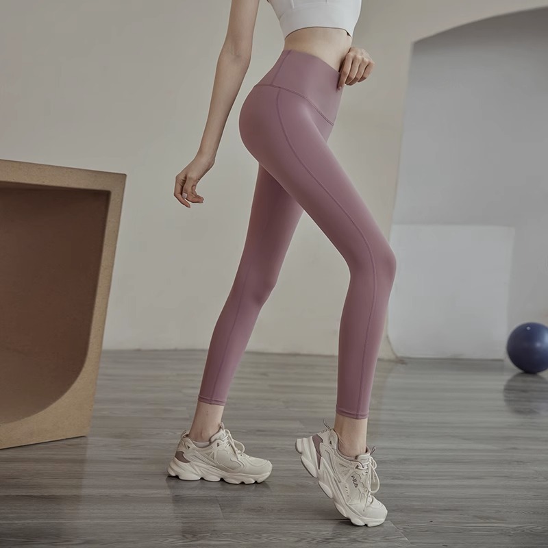 Yoga pants women's high waist hip lifting sports fitness pants elastic tight peach fitness wear running outer suit