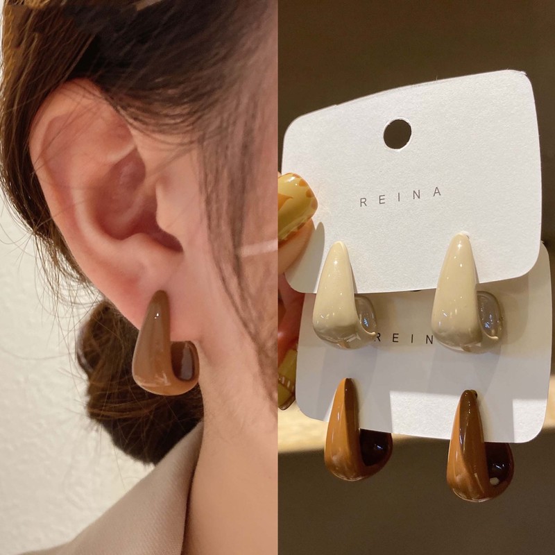 Retro French earrings for women, new trendy high-end earrings, light luxury niche temperament earrings, earrings for women