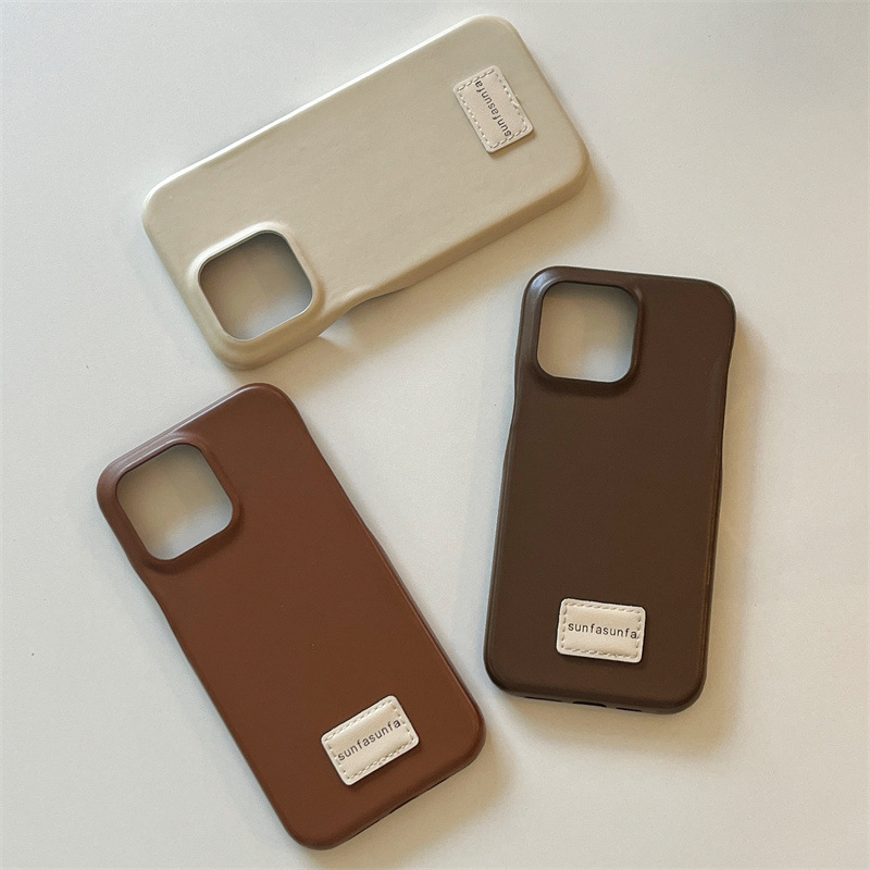 Niche skin texture suitable for iphone1514promax mobile phone case 12 personality 13 protective cover hard shell new leather