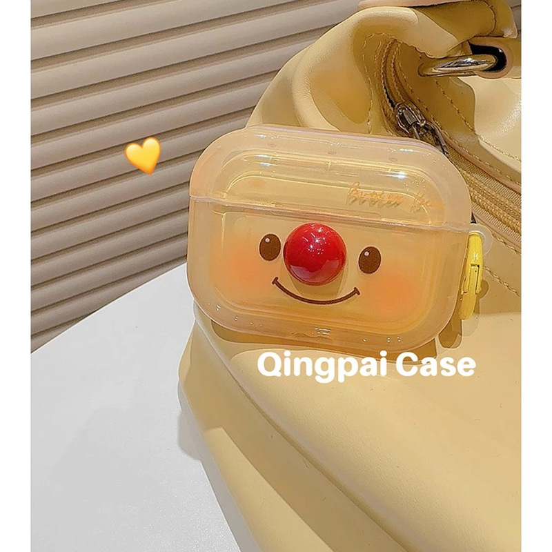 Ugly and cute three-dimensional clown nose suitable for airpodspro protective case new second generation protective cover 3rd generation soft