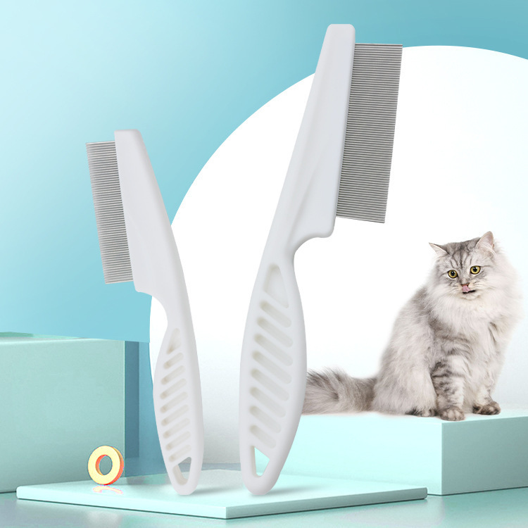 Pet comb, dog flea comb, cat flea comb, plastic fine-tooth comb, steel needle comb, cleaning supplies