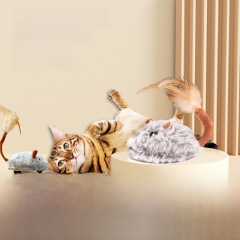 Cat Toys Self-Happiness and Boredom Relief Electric Little Mouse Cat Teasing Sticks Cat Teasing Artifacts Cat Supplies Collection Anti-Bite Cat Teasing Balls