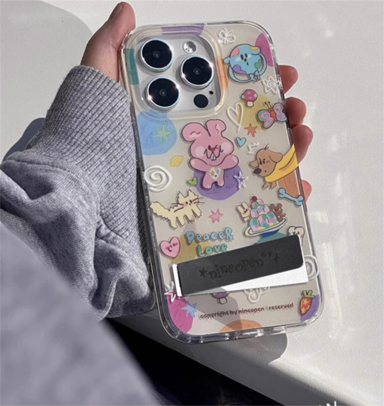 imd new 15 one-word stand mobile phone case 14p suitable for Apple iphone14ProMax double-layer soft shell customization