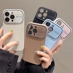 Liquid large window suitable for Apple 15 promax mobile phone case iPhone 14 with lens film silicone protective cover 13