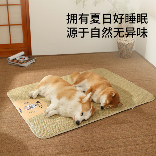 Pet mat mat anti-scratch cat sleeping mat cool breathable cooling dog mat waterproof rattan mat nest cross-border wholesale