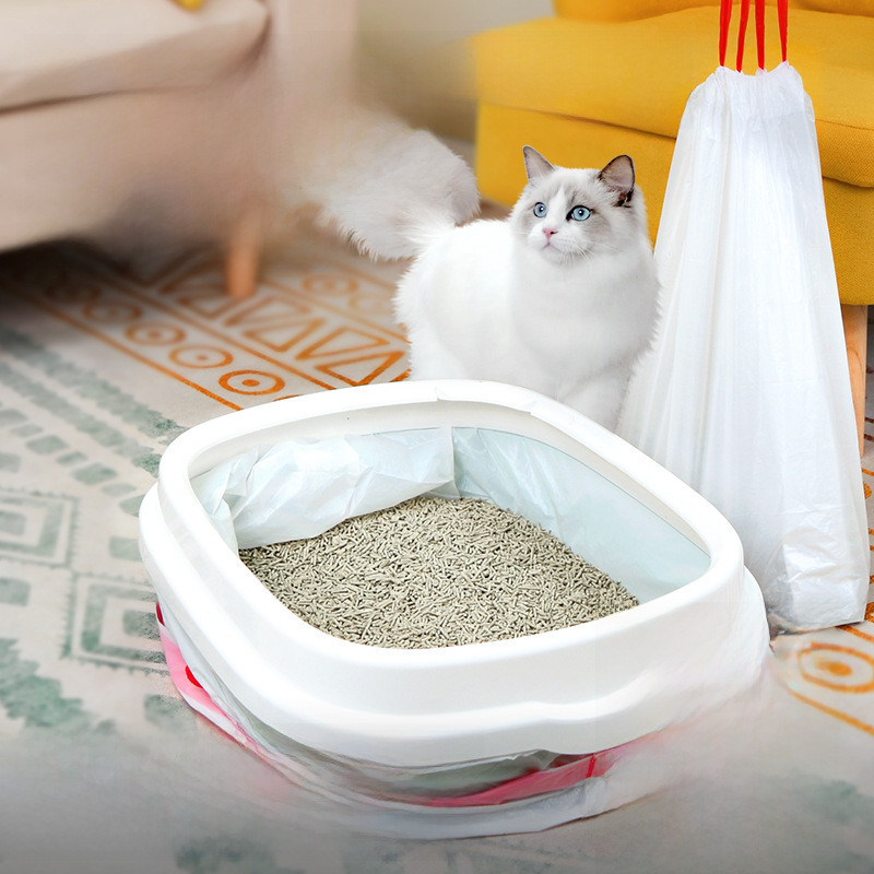 Cat litter bag, cat litter box, full set of large cat toilet, odor-proof and litter-proof, small kitten litter box, cat supplies