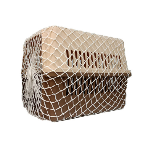 Pet airline checked box mesh bag, travel cat and dog flight protection mesh bag, cotton and linen fiber mesh bag