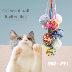 Cat wool bell ball large funny cat ball toy self-pleasure relief bell ball sound toy handmade wool ball