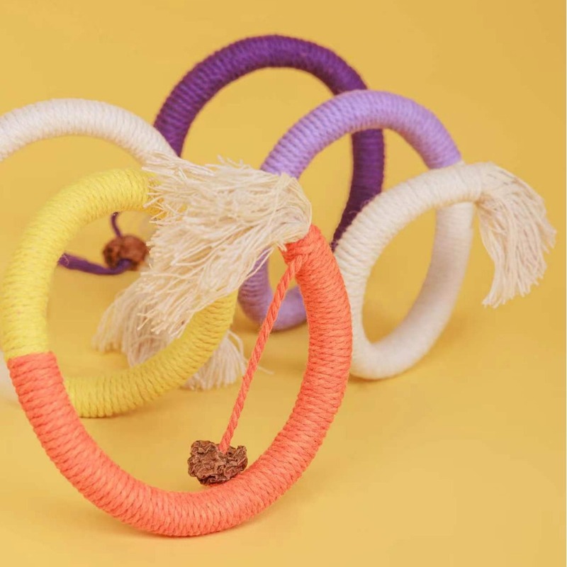Cat chewing rope cat toy self-excites and relieves boredom, chewing rope amusing cat stick, cat teasing tool