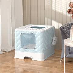 New creative pet box fully enclosed cat litter box anti-splash cat toilet large litter box wholesale