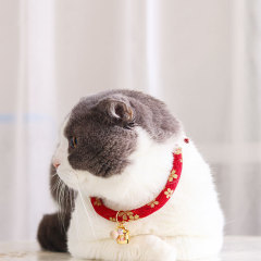 [Insect repellent Japanese style collar] Pet anti-lost cat bell decoration tag cute puppies Bichon Frize dog supplies