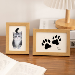 Pet hand and foot print photo frame 6-inch photo frame baby print mud baby hand and foot print diy picture frame one-year-old footprint cross-border