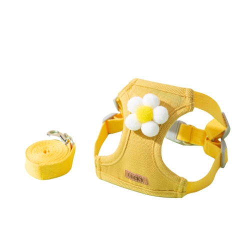 Pet vest traction rope dog cartoon three-dimensional accessories Teddy dog ​​walking rope cat back to prevent breaking away when going out