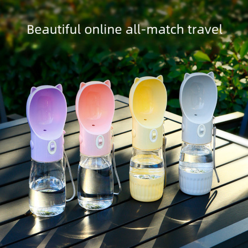 Pet outing kettle, portable water cup, dog drinking fountain, feeding water and food, outdoor dog walking, drinking water, tumbler supplies