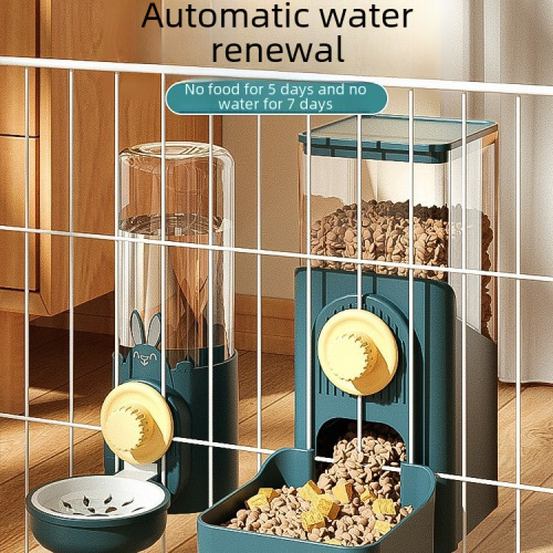 Pet automatic feeder for cats and dogs hanging water dispenser cage cat bowl drinking water hanging kettle supplies