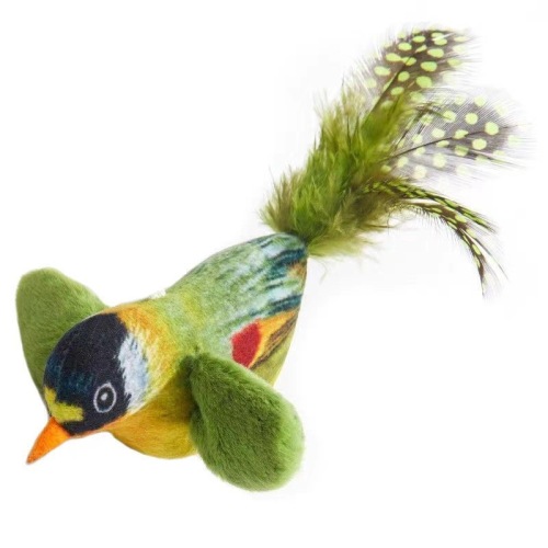Cat chirping bird sound toy, simulated bird, calls cats and dogs when touched, self-exciting toy, scratching and biting to amuse the cat